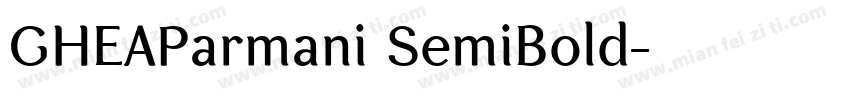 GHEAParmani SemiBold字体转换